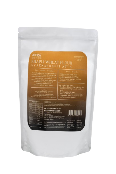 Pack of 4 - Svarnakhapli Atta ( Khapli Wheat Flour ) – 100% Stone-Ground Ancient Grain